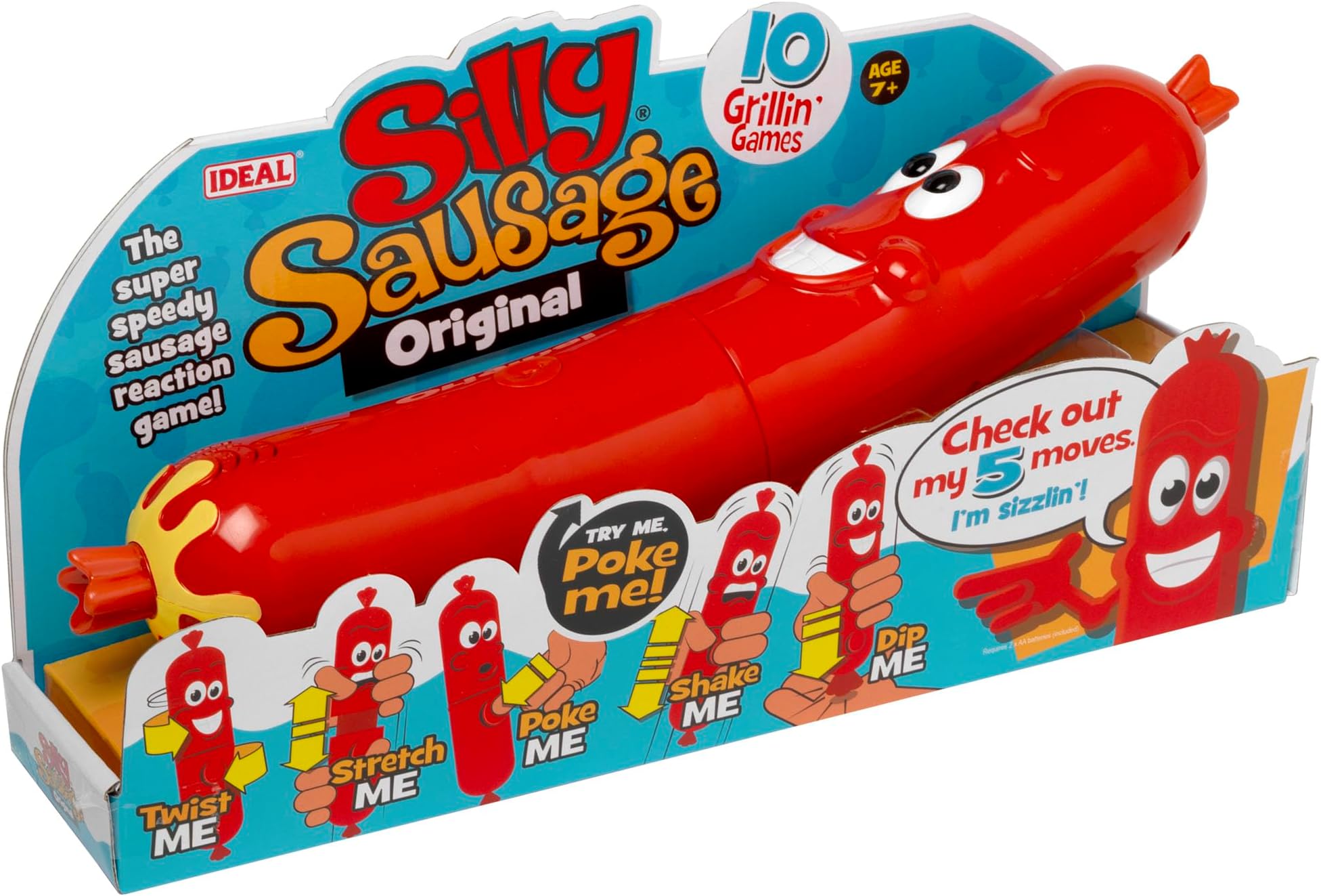 IDEAL | Silly Sausage: The super speedy sausage reaction game | Family Games | For 1+ Players | Ages 7+