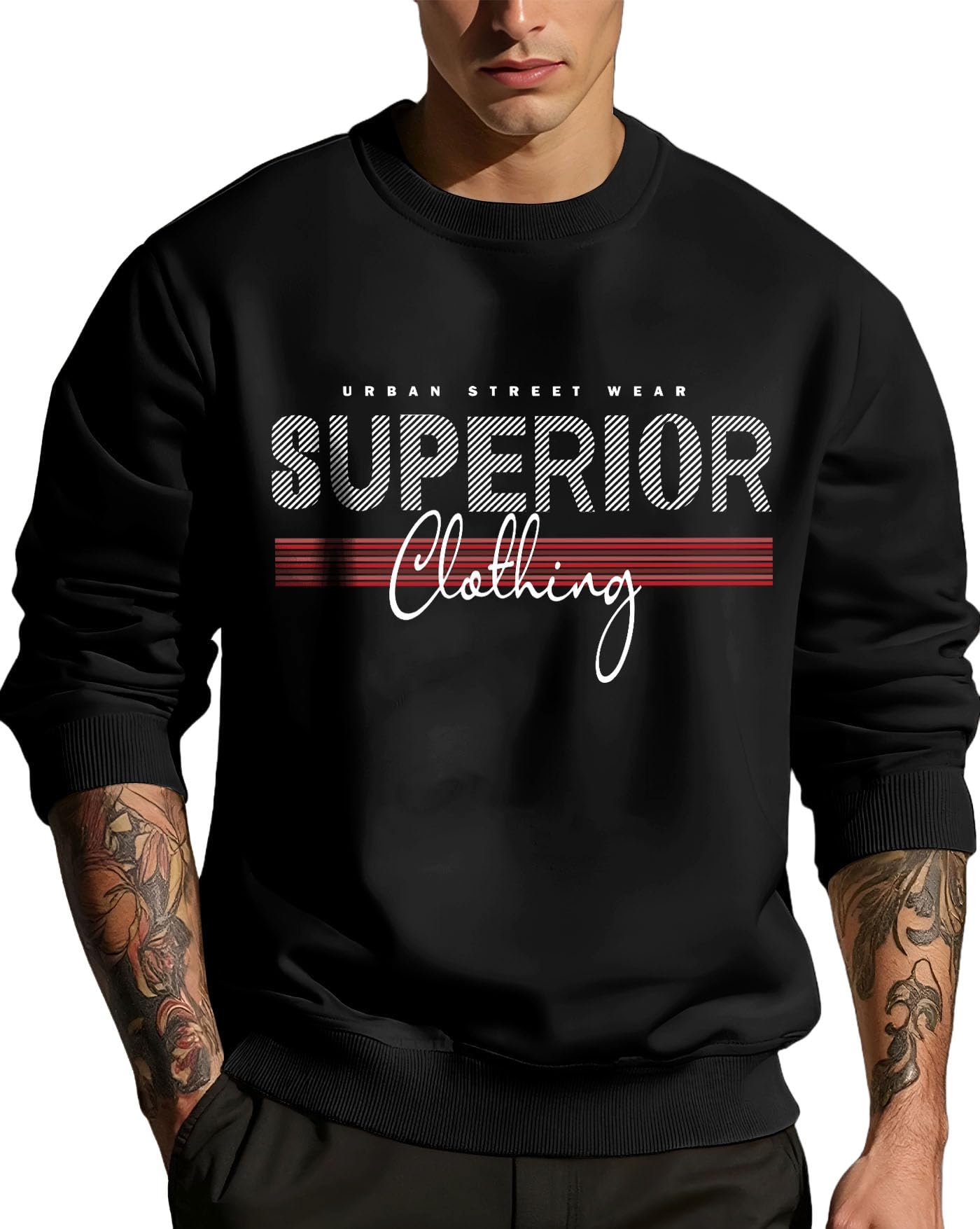 AUSK Men Sweatshirt || Oversized Loose Fit Fleece Sweatshirts for Man-picture-28