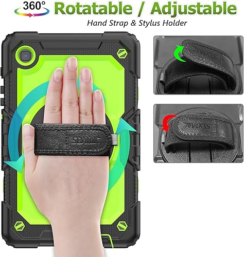 Miniatura 10 de SEYMAC stock - Funda para Samsung Galaxy Tab A7 Lite 2021 de 8.7 pulgadas SM-T220T225T227 con protector de pantalla y portalápices correa de mano