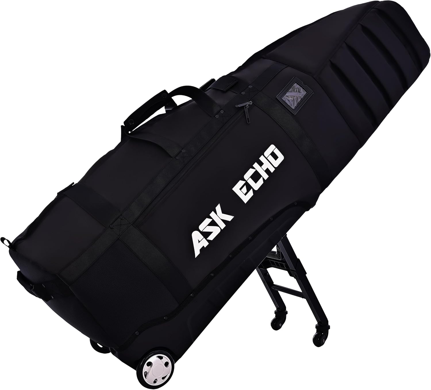 ASK ECHO Locklink StableRoller Golf Travel Bag with 4-Wheel Rolling System, Extendable Support Stand Legs