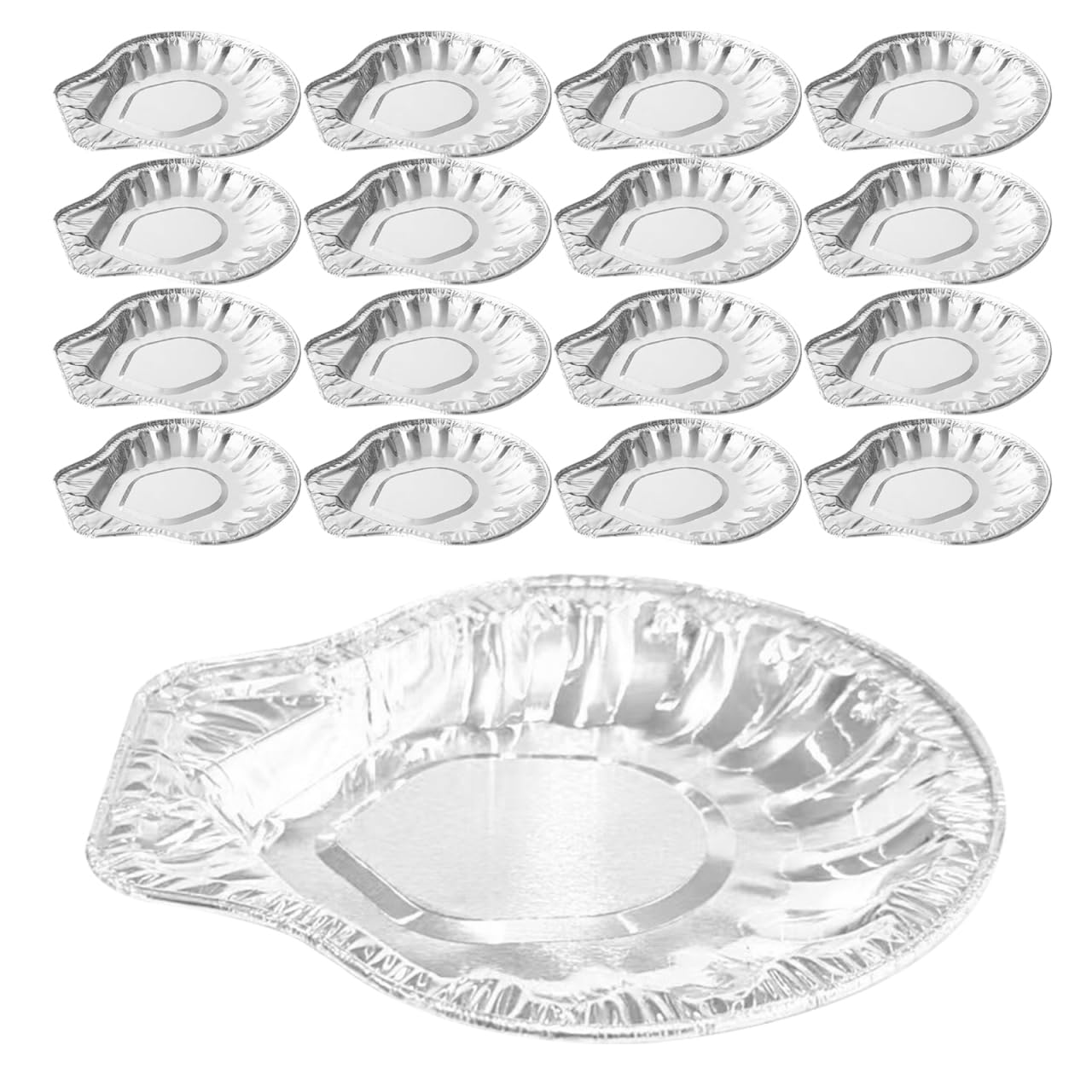Hemobllo 100 Pièces Moules à Huîtres en Aluminium Jetables, Coquilles pour Cuisson Four et Barbecue, Barquettes pour Coquilles SaintJacques et Fruits de Mer, Plateaux de Service pour Fêtes