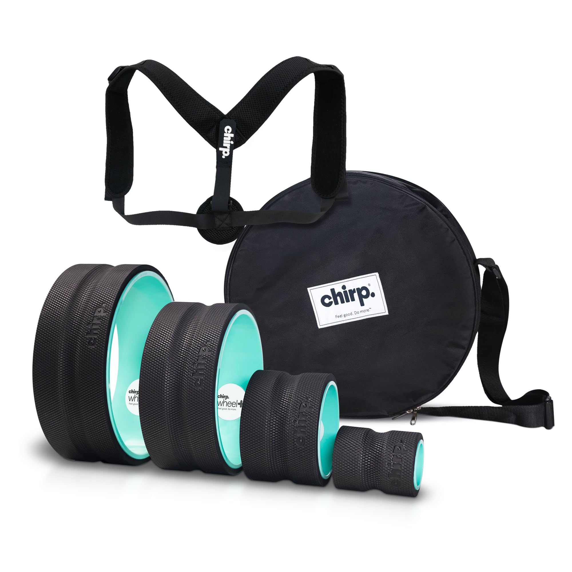 専用バッグ付き chirp wheel+ ストレッチホイール 姿勢矯正器具付き Amazon.com: Chirp Ultimate Back + Neck Bundle, 4-Pack Wheel Roller