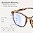 Gaoye Tortoise Blue Light Glasses for Computer & Gaming - Anti UV Ray Lenses, Scratch-Resistant & Comfort Fit