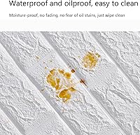 Vista 4 de Paneles de pared 3D impermeables para despegar y pegar, para cocina, baño, sala de estar, papel tapiz autoadhesivo con textura sintética extraíble