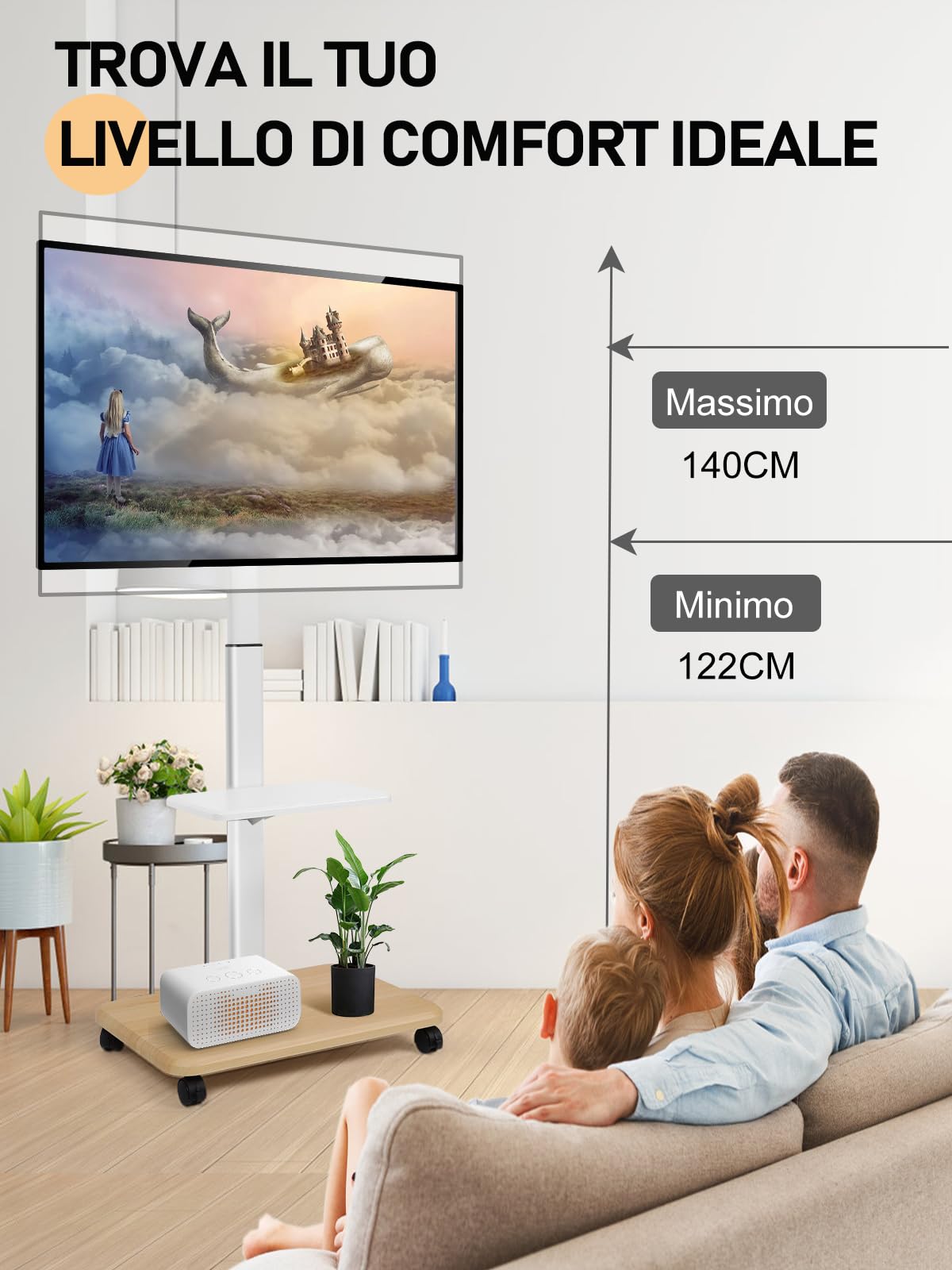 TV Stand Mobili 32-70 Pollici LED/LCD/OLED White - Dettaglio