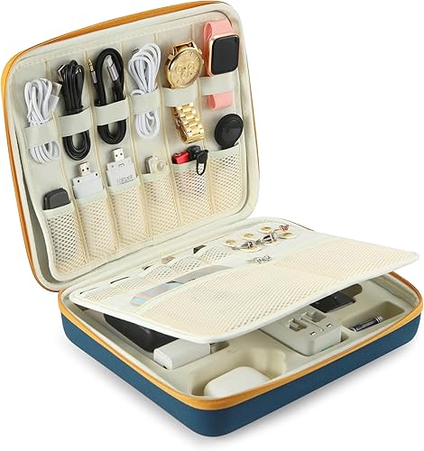Miniatura 1 de Essential Electronics Travel Organizer Case, Tech Accessories Travel Pouch for Power Bank, Chargers, Tablet, SD card, Cables, Wireless go II mic,