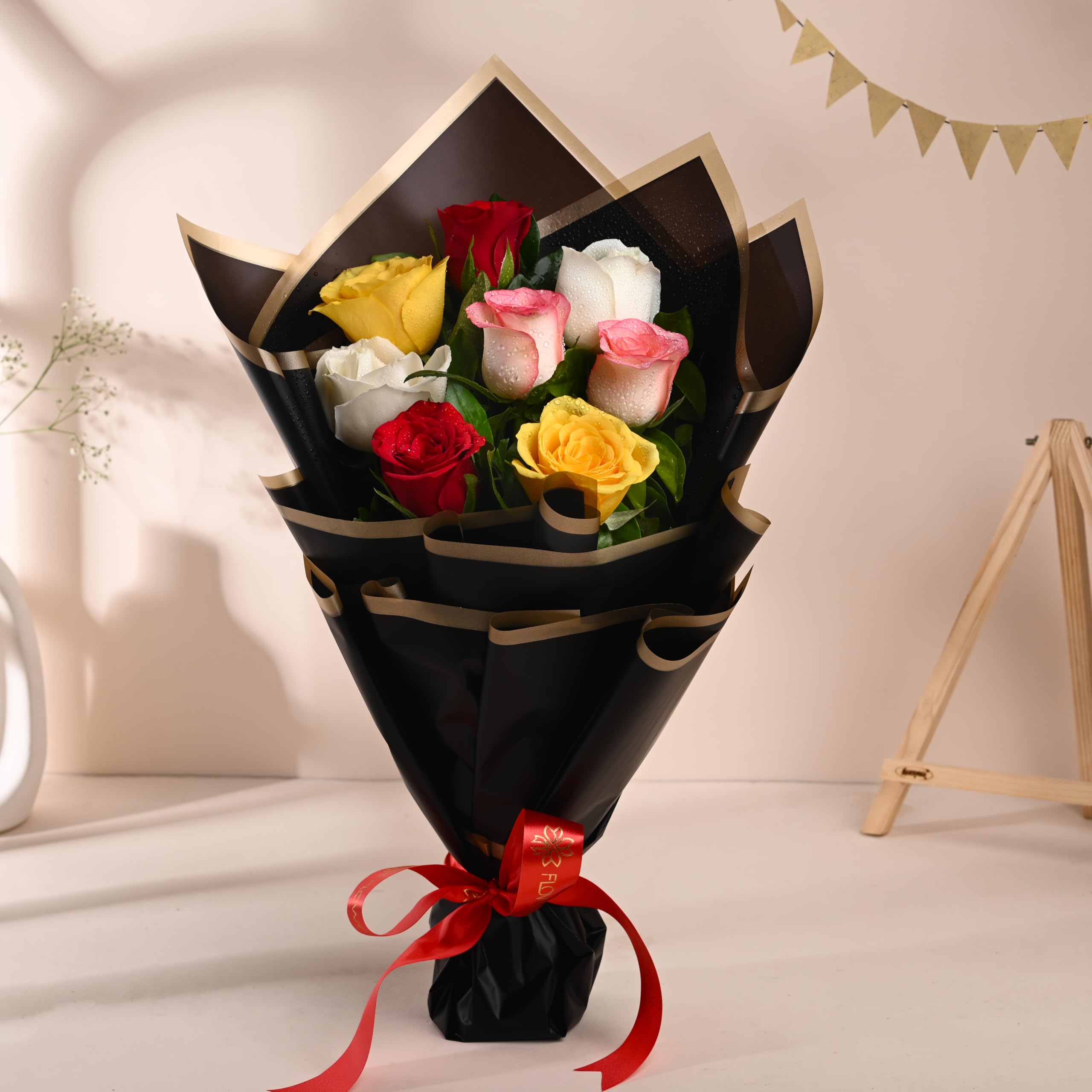 Red Rose Bouquet - 8 Roses for Birthday & Anniversary -11