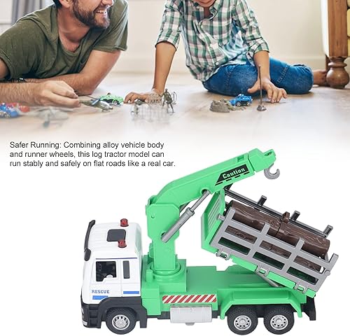 Miniatura 2 de Camión de madera Juguete 132 Modelo de vehículo de registro con efecto de música ligera para 6 años de edad arriba (verde)