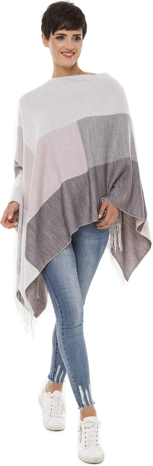 Cardigan Poncho Cape: Women Elegant Cardigan Shawl Wrap Sweater Coat for Fall Winter