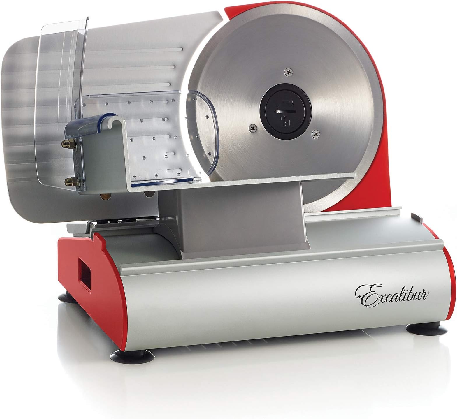 Excalibur Do It Yourself Electric Food Slicer with Smooth Blade, 7.5-Inch, Red