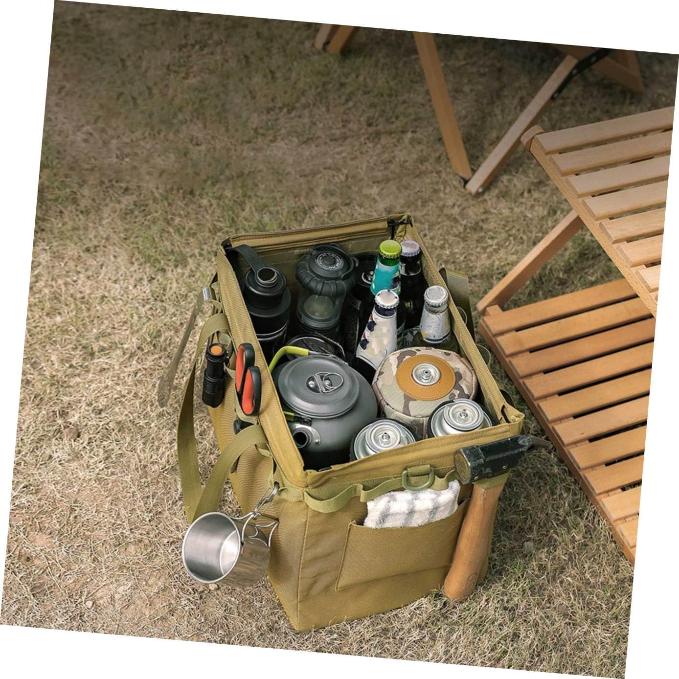 MERRYHAPY Foldable Camping Storage Bag Duffle Bag Tools Organizer Expandable Camping Box for Travel