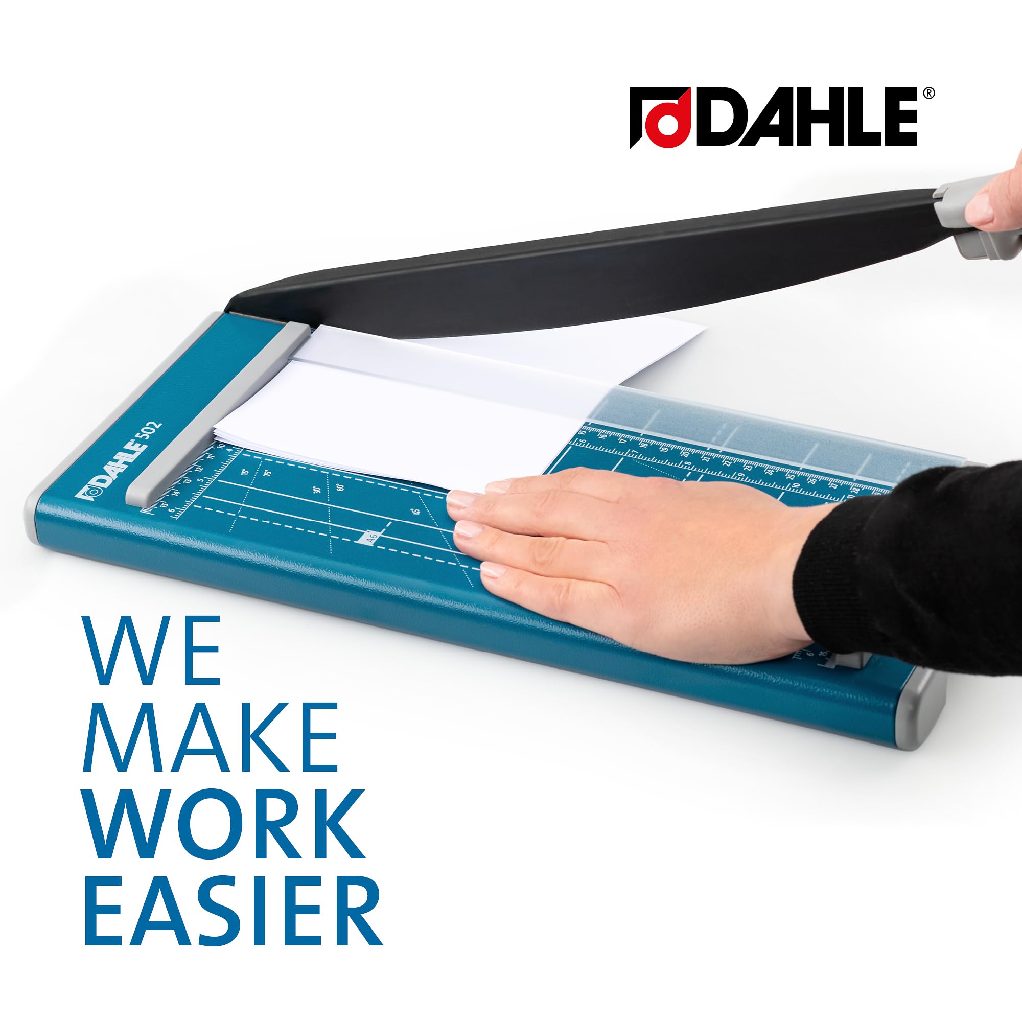Dahle 502 Papierschneider DIN A4 8 Blatt Schneidleistung Blau