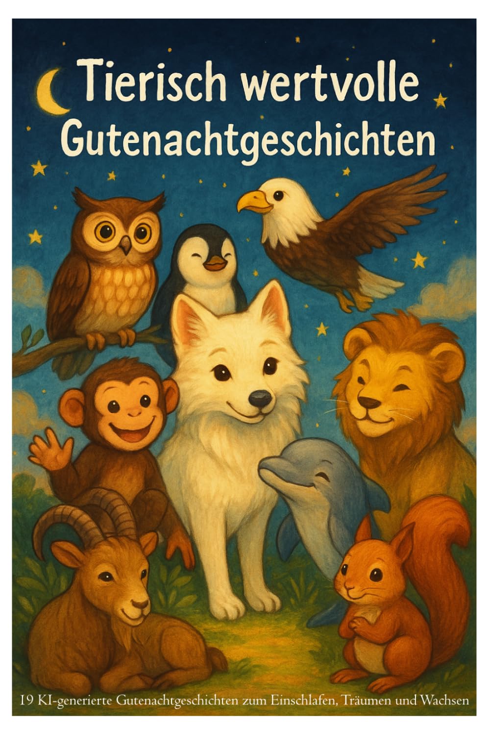 Tierisch wertvolle Gutenachtgeschichten: 19 KI-generierte Gutenachtgeschichten zum Einschlafen, Träumen und Wachsen