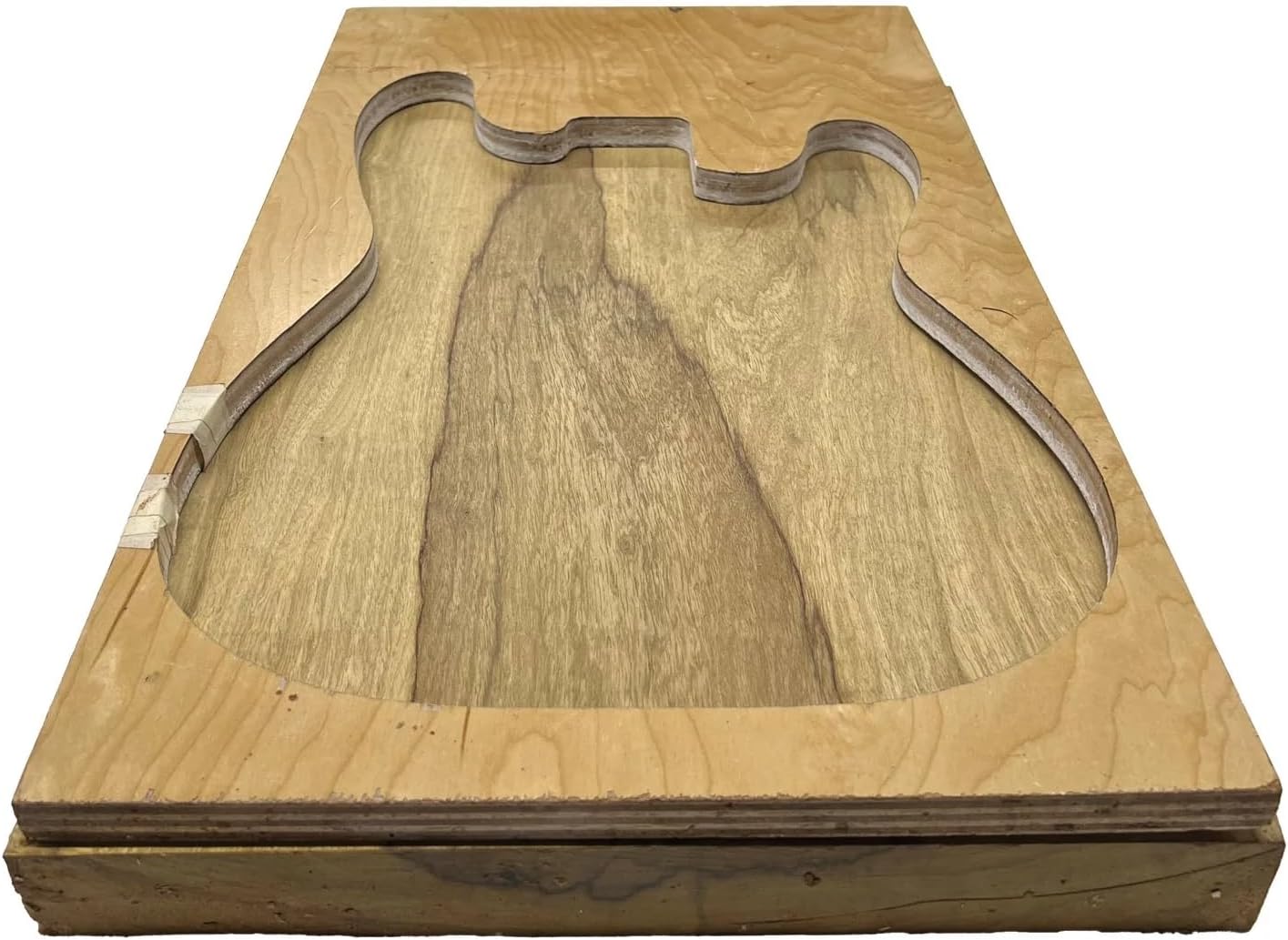 Exotic Wood Zone | Black limba Electric/Bass Musical Guitar | Luthier Tonewood Body Blanks | 21" x 14" x 2" -Glued Unplaned (2 Pcs)