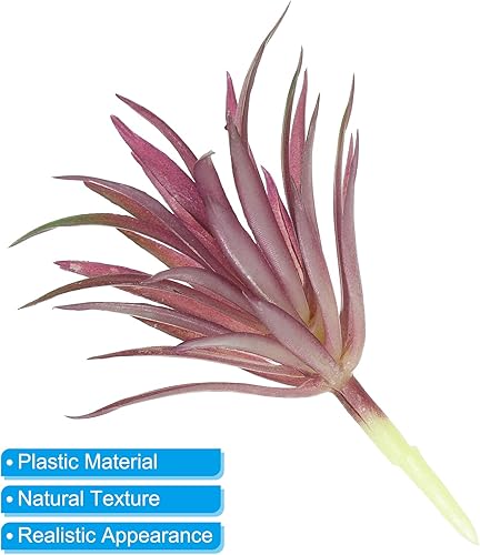 Miniatura 4 de PATIKIL Plantas suculentas artificiales, paquete de 2 plantas falsas pequeñas, plantas suculentas falsas sin maceta para decoración del jardín del