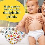 Charlie Banana Reusable Swim Diaper, Washable, with Easy On and Off Snaps for Baby Girls Boys, Soft and Snug Waterproof Fit to Prevent Leaks - Hello Sunshine, Size M (16-28 lbs)