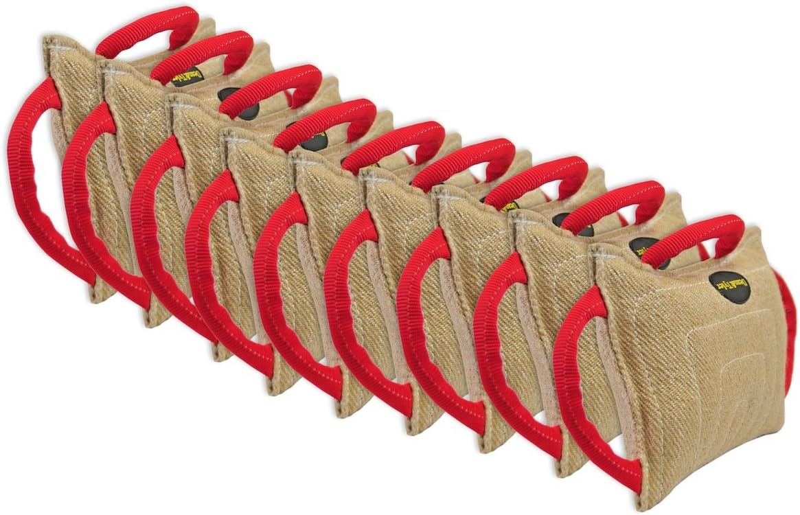 Dean & Tyler Bundle of 9 Bite Pillows for Pets, Jute, 13-Inch by 8.5-Inch