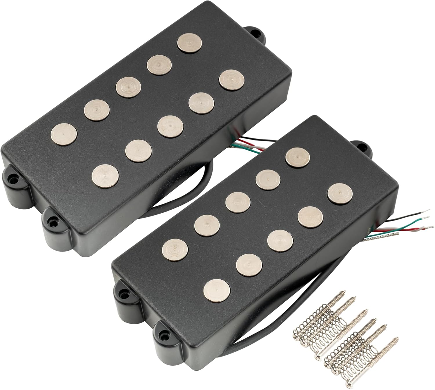 Artec MMC5 Ceramic Magnet Soapbar Style Bass Pickup Neck Bridge Pickups Set 13K for 5-String MusicMan Style Bass, Black