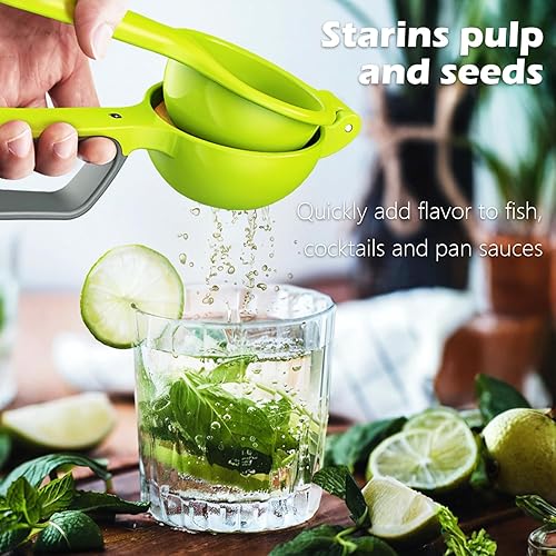 Miniatura 4 de M MOLLBOK Exprimidor de limón, exprimidor manual de cítricos de aluminio, herramientas de cocina para exprimidor de cítricos y apto para