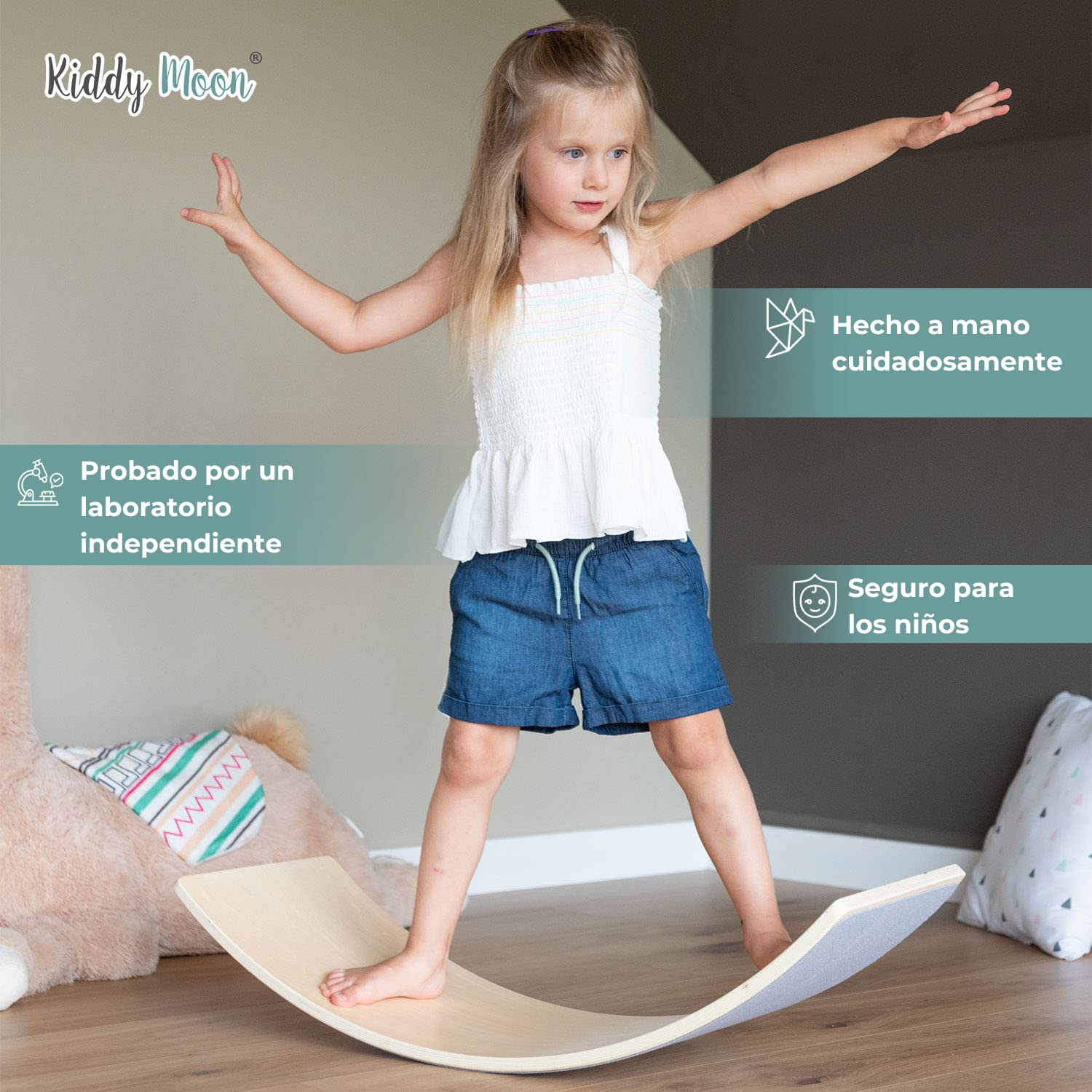 KiddyMoon Tabla De Equilibrio Para Niños Montessori BB-002
