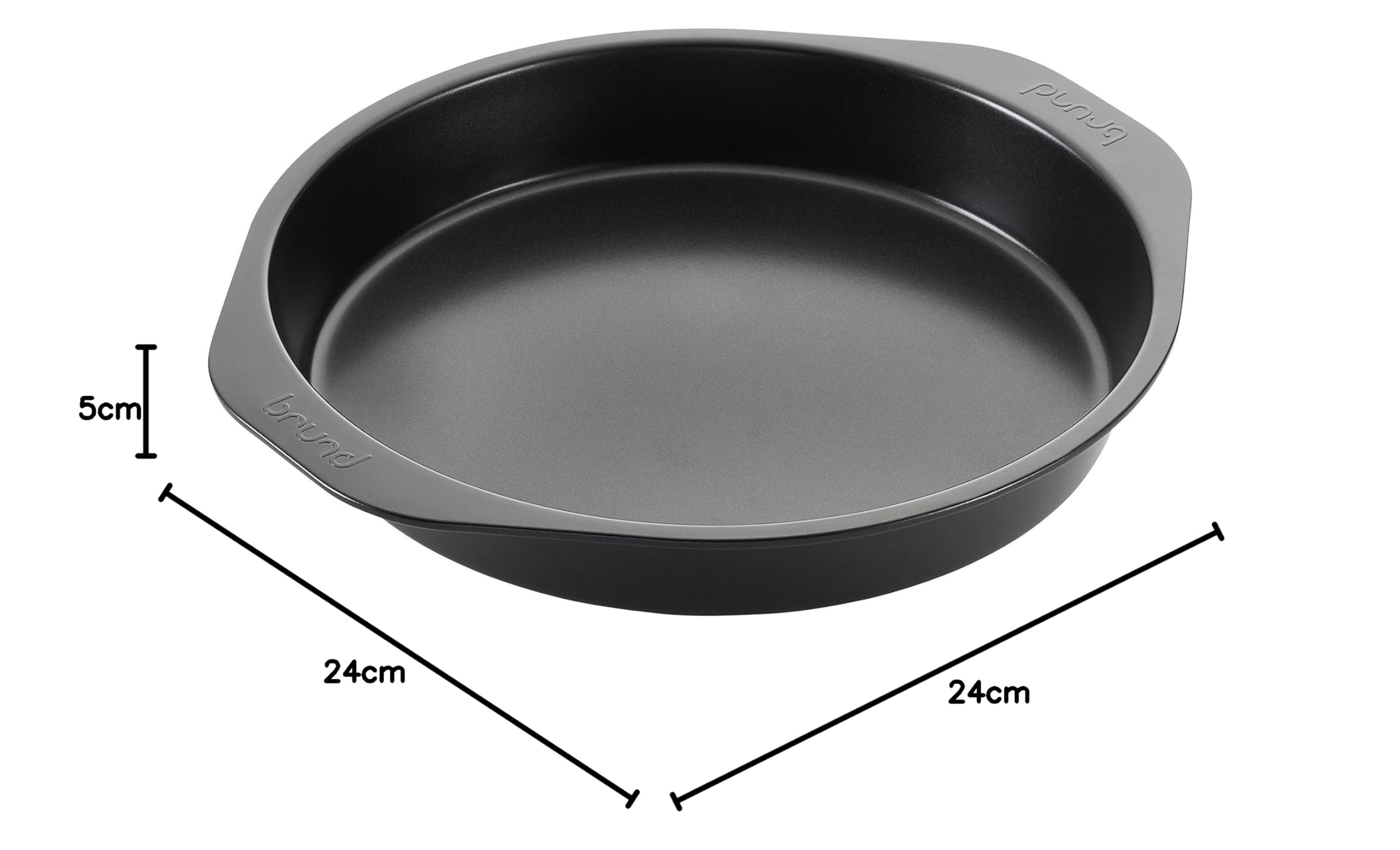 Brund Runde Kuchenform, 23 cm, Schwarz