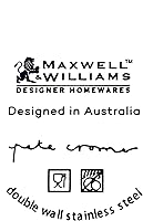 Vista 6 de Maxwell and Williams Pete Cromer - Botella de agua aislada con diseño de Kingfisher Azure, acero inoxidable sin BPA, verde azulado, 16.9 fl oz