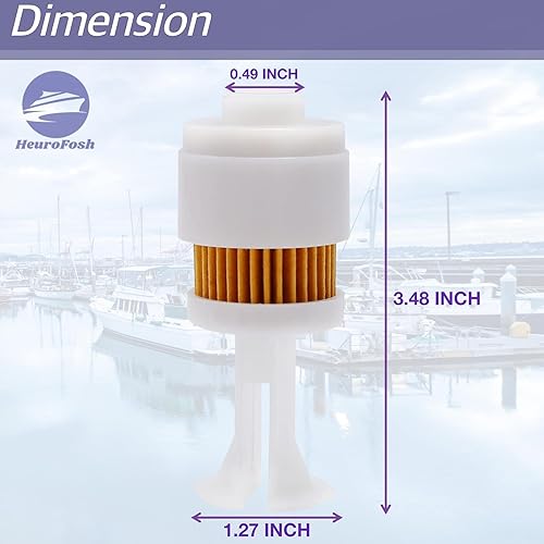 Miniatura 2 de HeuroFosh 65L24563 Fuel Filter Element for Yamaha 150HP 200HP 225HP 250HP Outboard Motors 2 PCS 65L-24563-00 Sierra18-7517
