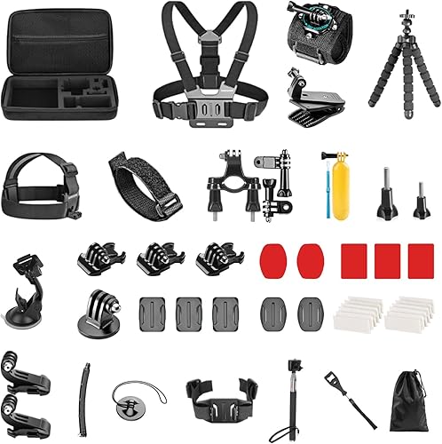 Kit de accesorios para cámara de acción 50 en 1, compatible con GoPro Hero 131211109, DJI Osmo Action 5 Pro43, Insta360 X4X3, Akaso y más