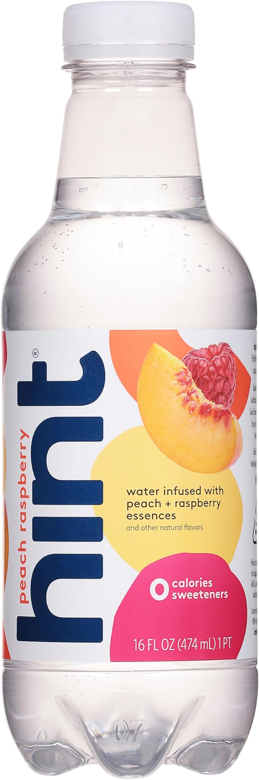 Hint, Peach Raspberry Water, 16 Fl Oz