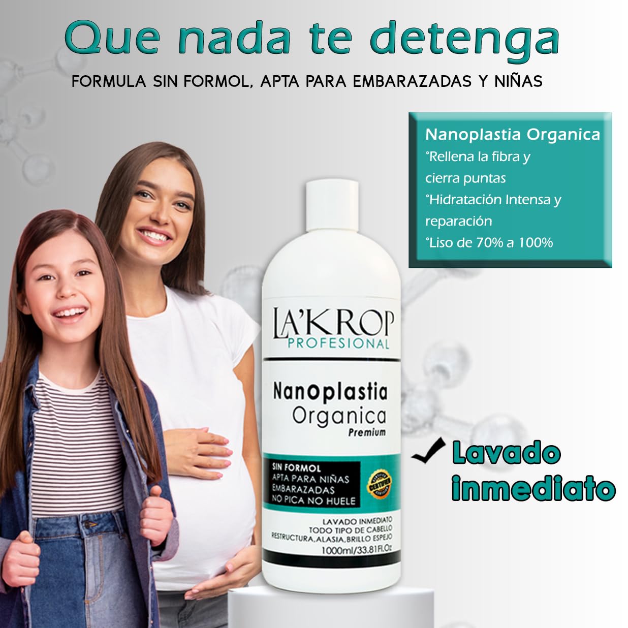 L'mar Lisstyle Step 2 Straightener Blowout + Repair Keratin Aminoacids No Formol Paso 2 Tratamiento Alisador Progresivo Pro-Repair + Queratina Lmar 33.3oz-1000ml