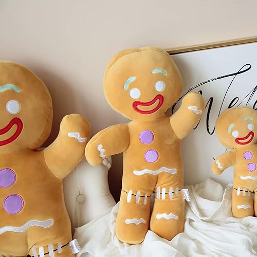 Miniatura 3 de Juguetes de peluche decorativos de pan de jengibre, peluche creativo de galleta de Navidad, lindo animal de peluche de Navidad, muñeco de jengibre