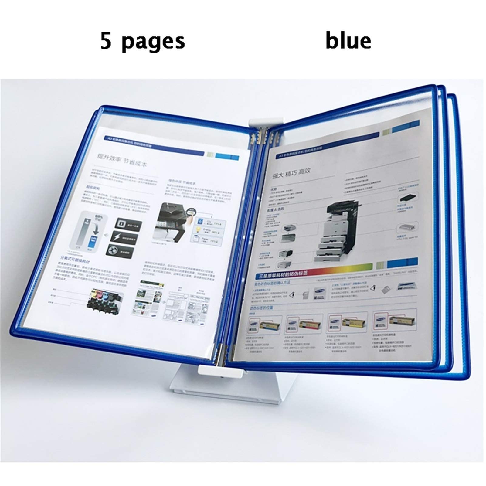 Sistema di Riferimento Desktop, Organizer per Documenti da scrivania - Organizzatore di riferimenti Desktop, Raccoglitore da Parete A4, Rack di Riferimento Documenti Montato a Parete a 5 Pan