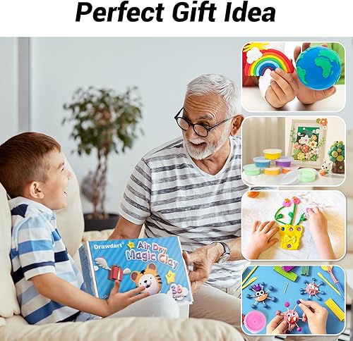 Miniatura 7 de Arcilla seca al aire - Kit de arcilla para modelar de 36 colores con 3 herramientas de escultura, segura y no tóxica, arcilla de espuma mágica para