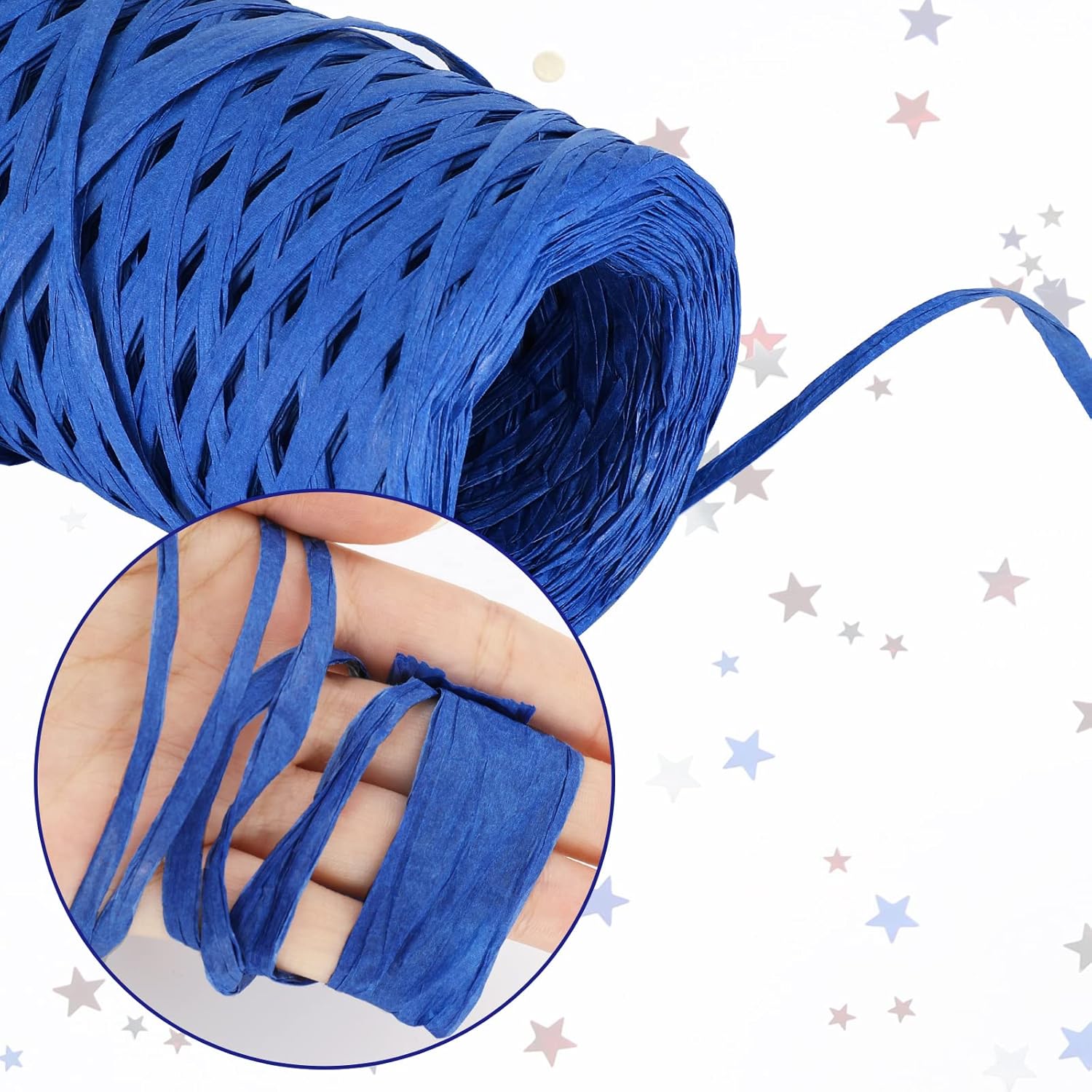 Buy Whaline 984ft Independence Day Raffia Ribbon Red Blue White Raffia