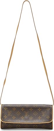 Pre-loved Monogram Canvas Pochette Twin GM, Brown
