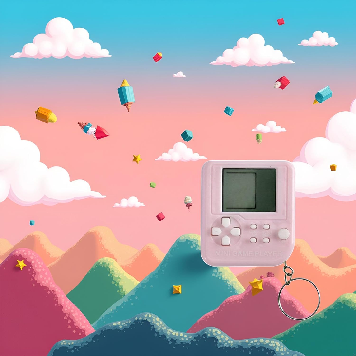 New Nostalgic Small Handheld Keychain Game Machine Mini Handheld Game Players Pocket Machine Game Console Games Use 23 Built-in 4 712YfbVfufL. AC SL1500