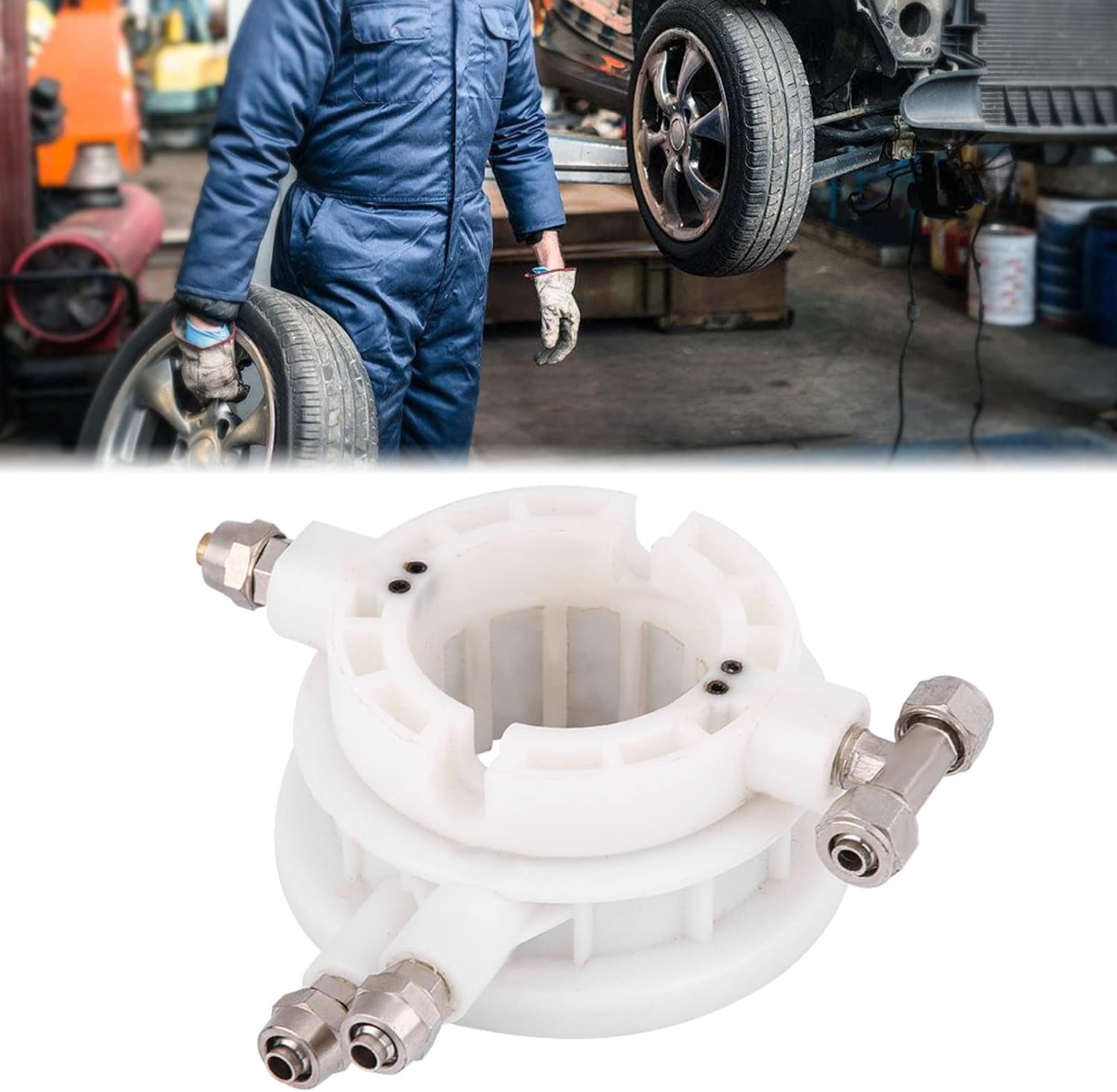 Zawór Sterujący Powietrzem o średnicy Wewnętrznej 49 Mm do Montażarki Opon z Wałem 48,5 Mm, Port Push to Connect 8, Przetestowana część Zamienna do Sprzętu Serwisowania Opon