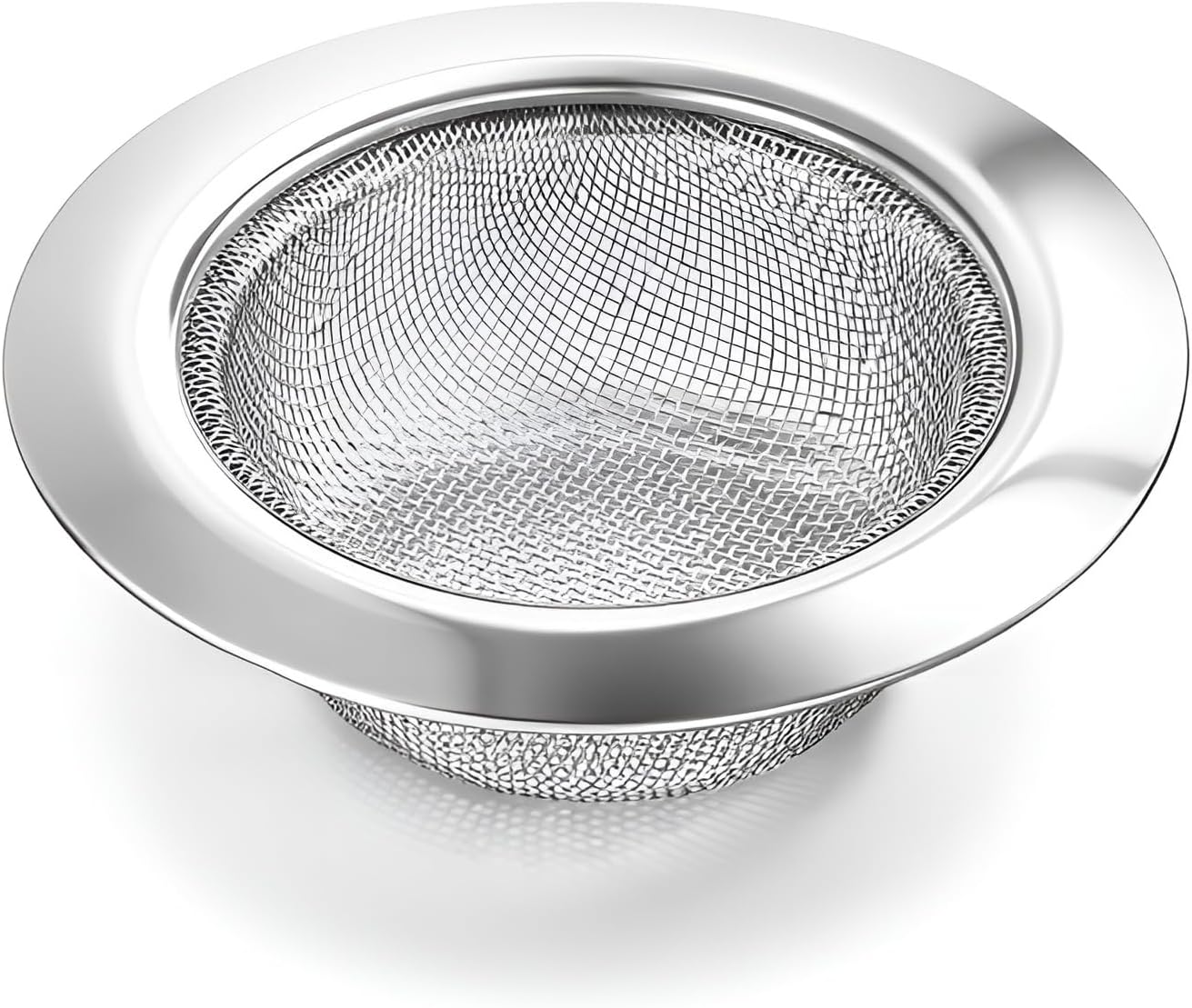 Stainless Steel Sink Strainer | Kitchen Sink Drain Filter & Waste Coupling Jali | Rust Proof Heavy Duty Sink Strainer Steel with Wide Rim (11 CM) (1)