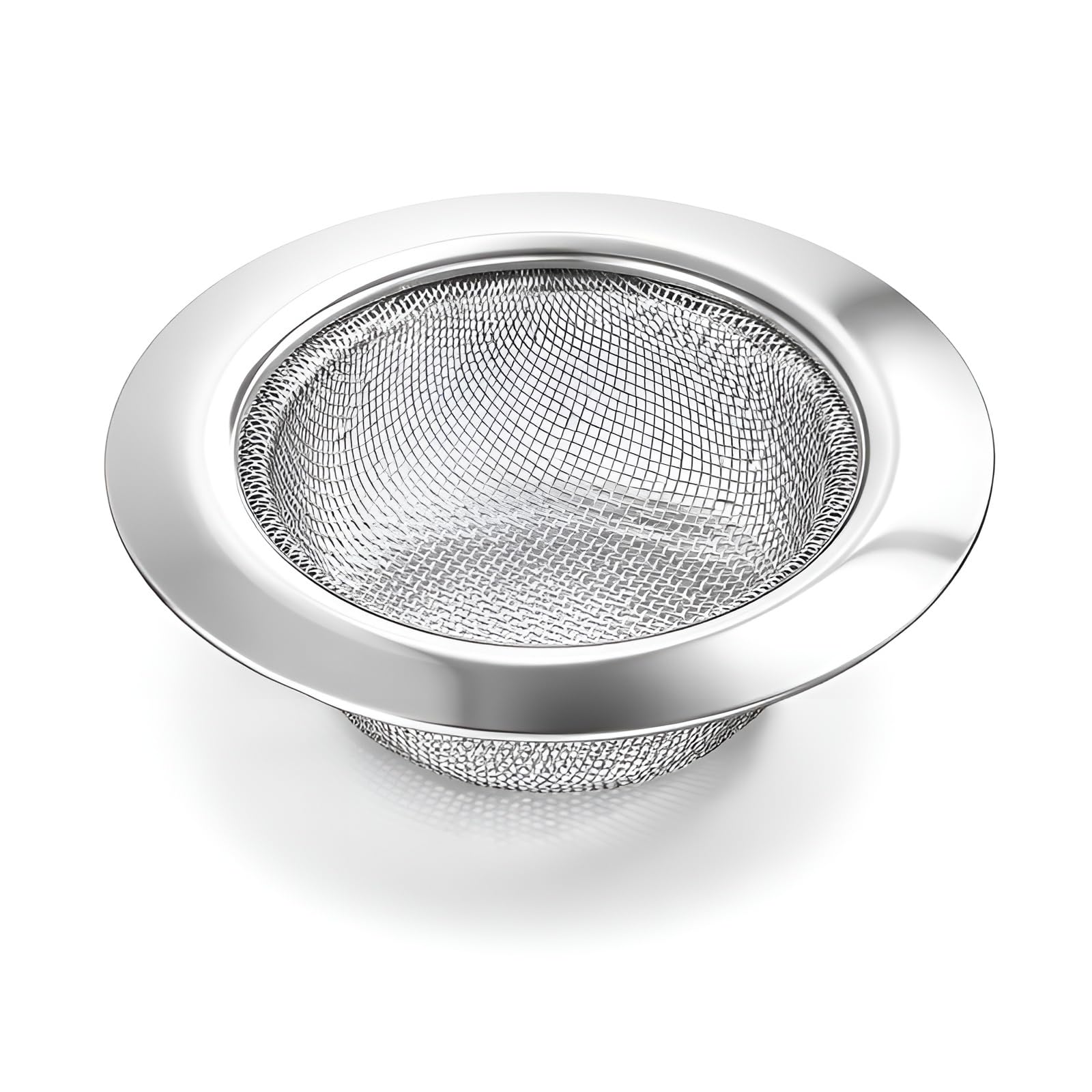 DALUCI Stainless Steel Sink Strainer | Kitchen Sink Drain Filter & Waste Coupling Jali | Rust Proof Heavy Duty Sink Strainer Steel with Wide Rim (11 CM) (1)