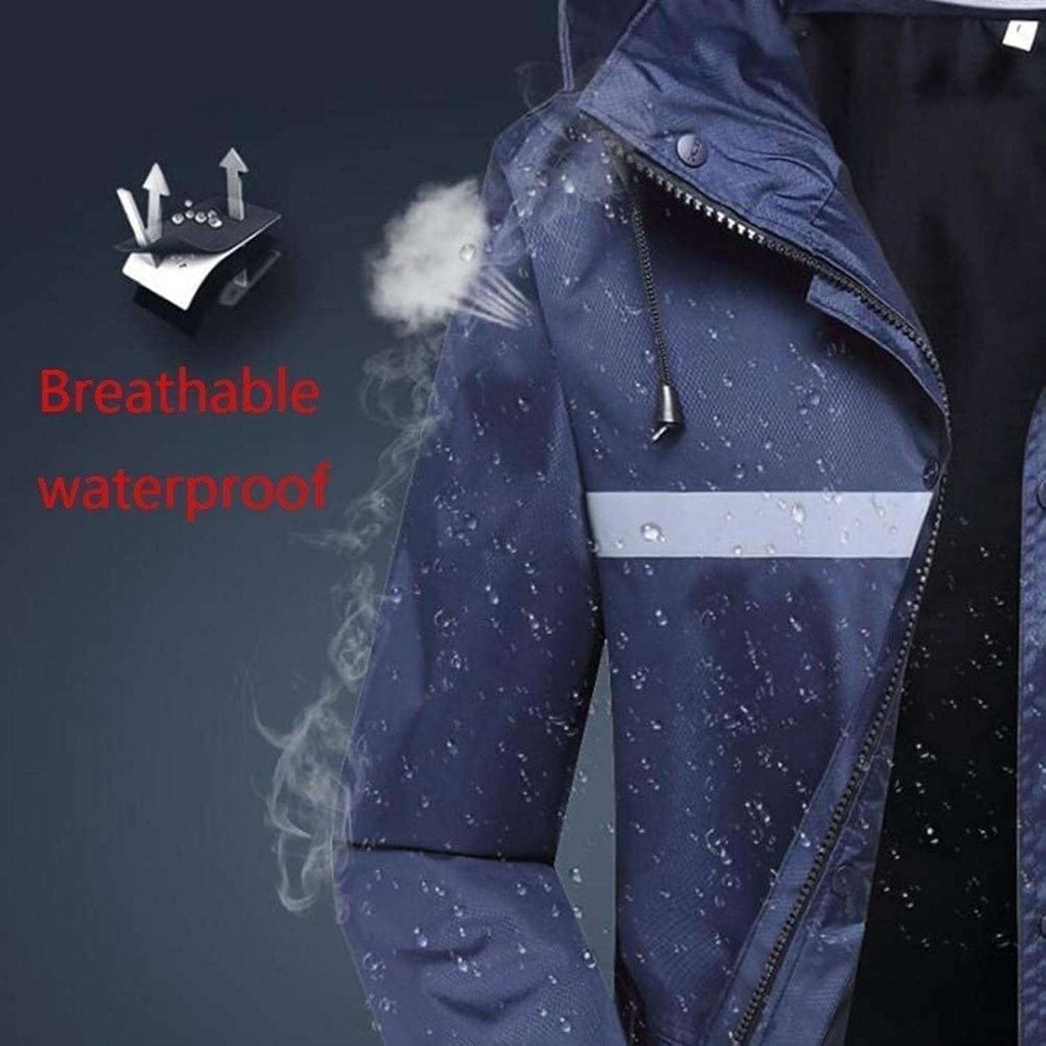 Męska i damska kurtka Mackintosh Mackintosh Poncho z kapturem Łatwe do przenoszenia Wytrzymała wiatrówka Mackintosh Zajęcia na świeżym powietrzu Ubrania przeciwdeszczowe(5XL)
