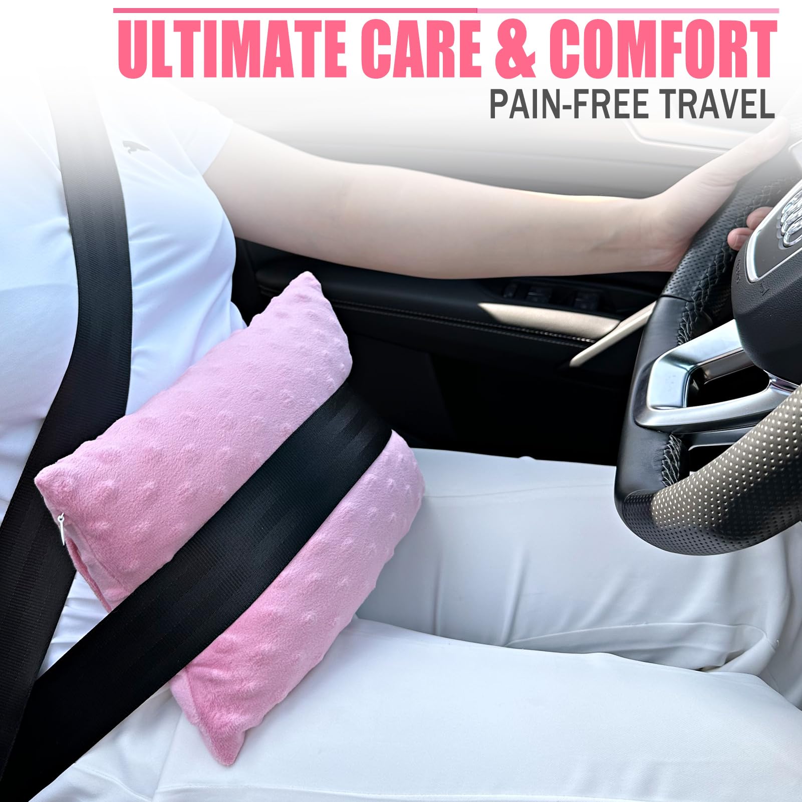 Hysterectomy Pillow Pocket Tummy Pillows, Hysterectomy Recovery Gifts, Ice Pack Not Included, Small Portable Abdominal Cushion After Surgery Post C-Section Women Minky Dot Coral