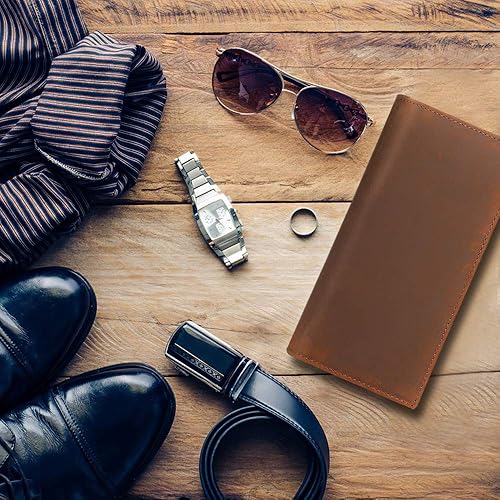 Miniatura 8 de Kattee cartera plegadiza clásica de cuero para hombre
