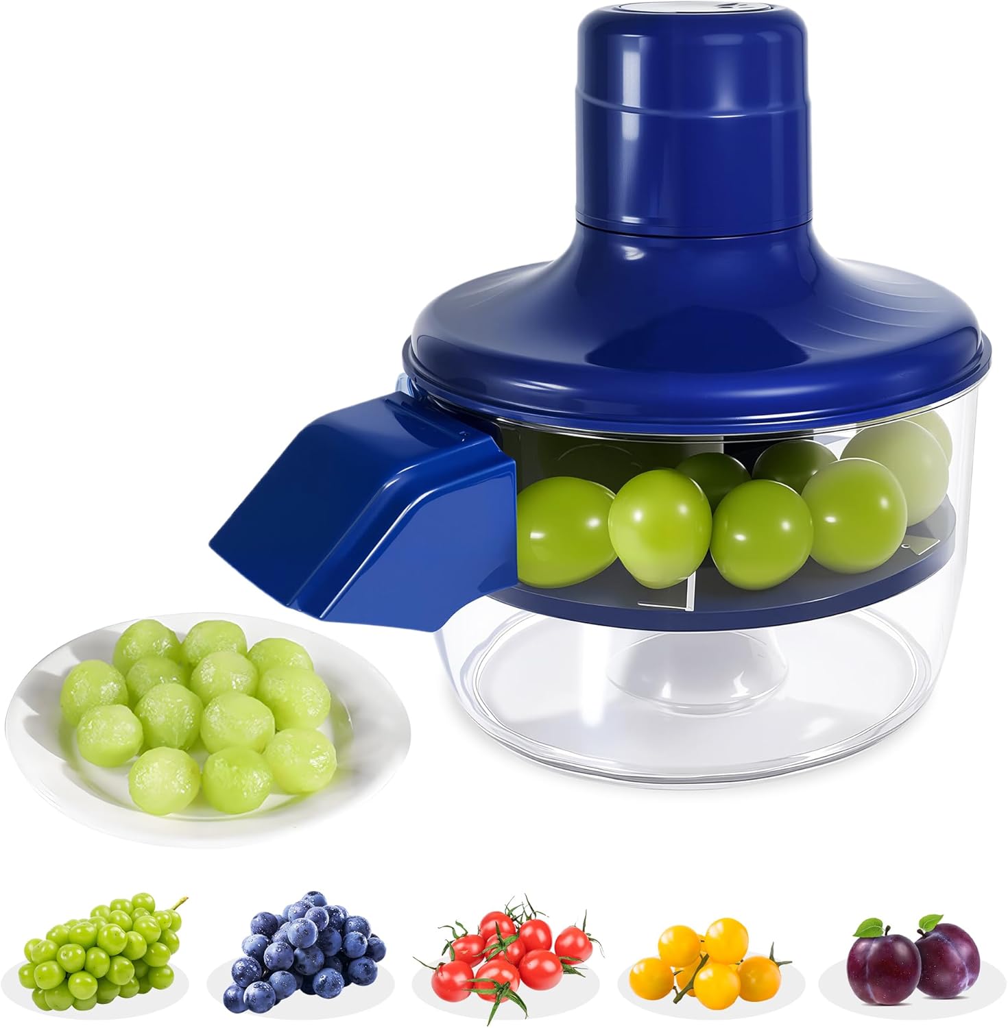 Electric Grape Peeler, Garlic Peeler, Fruit Peeler with Stainless Steel Blade for Grapes, Garlic and Soft Fruits, High Performance Home Kitchen Tool