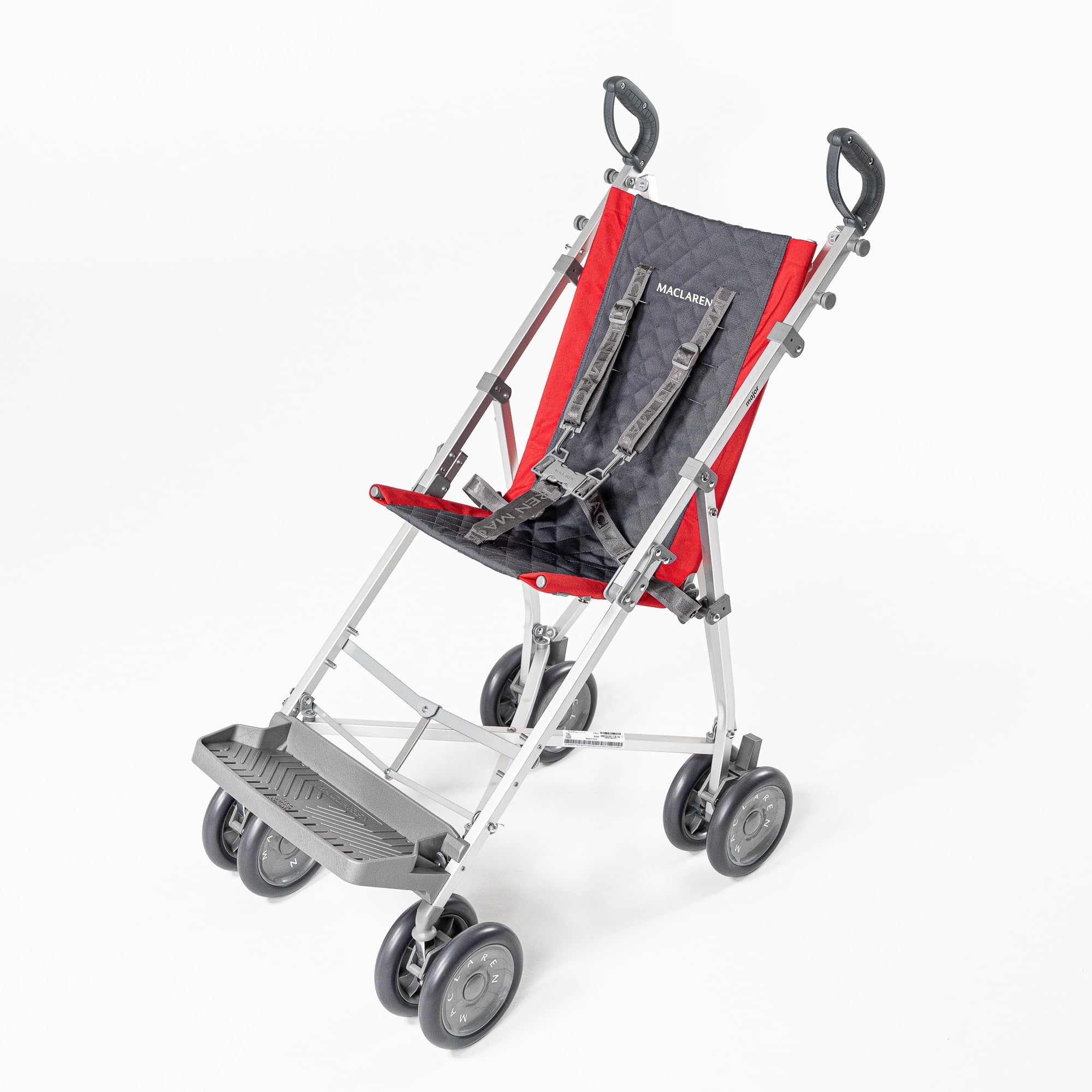 Passeggino per disabili Maclaren Major Elite fino a 50 kg Chiusura a ombrello Rosso Cardinale