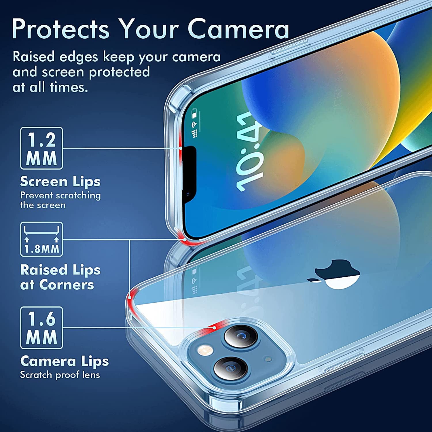 Amazon.co.jp: iPhone 14 用 ケース クリア 耐衝撃 米軍MIL規格 黄ばみ