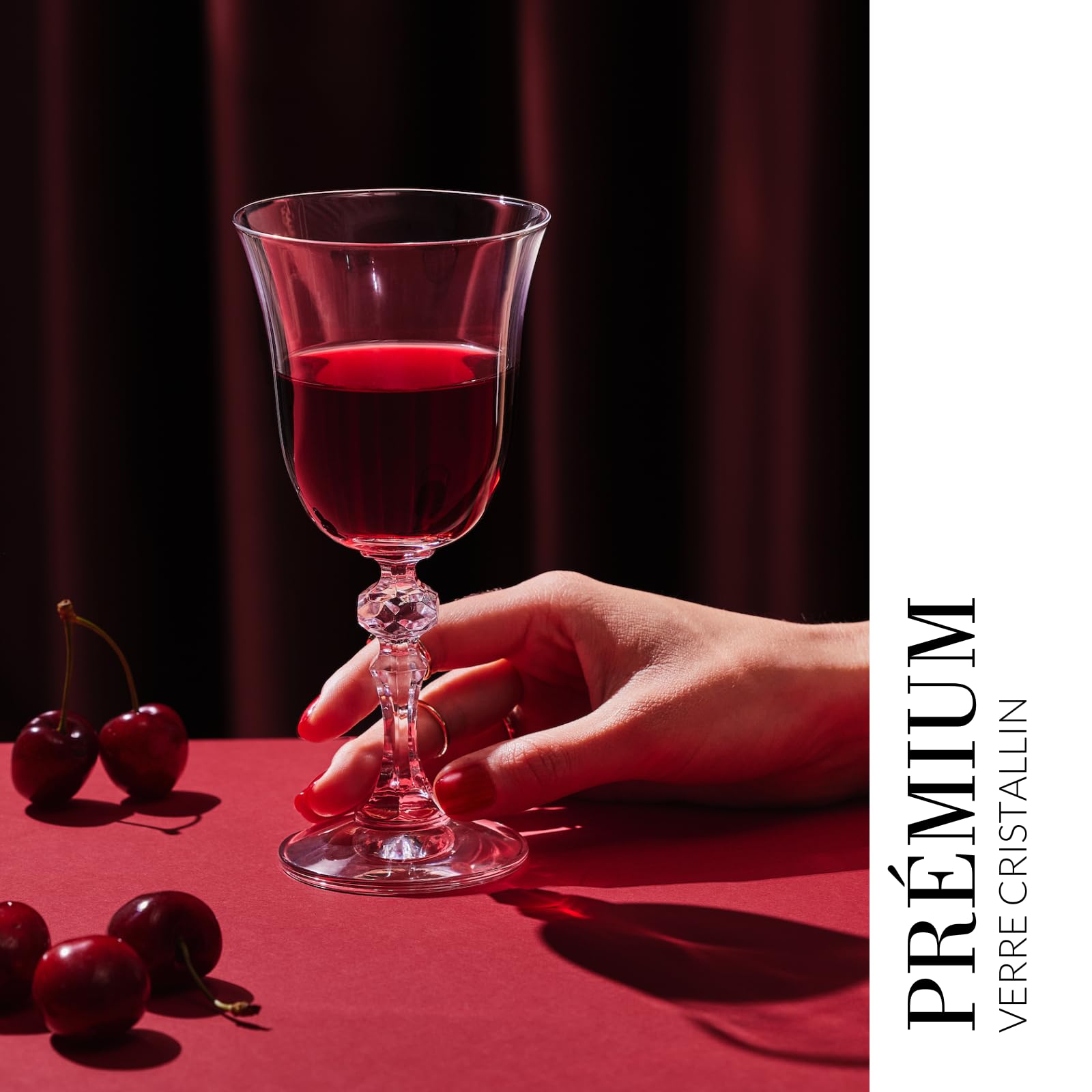 Krosno Petite Verre à Vin Rouge | Lot 6 Verres | 220 ml | Krista Collection | Parfait la Maison, Les Restaurants, Les Fêtes | Lavable au Lave-vaisselle