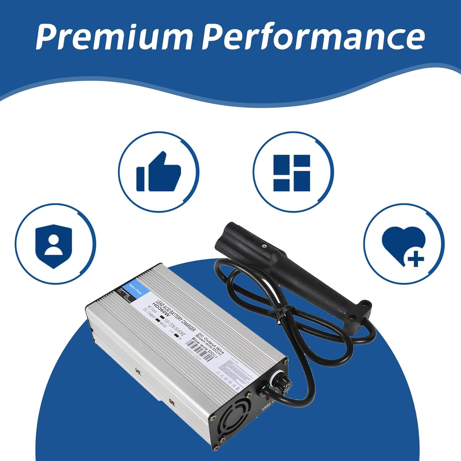 WFLNHB 3 Pin 48V Battery Charger Replacement for Yamaha Golf Cart G29 2007 Up