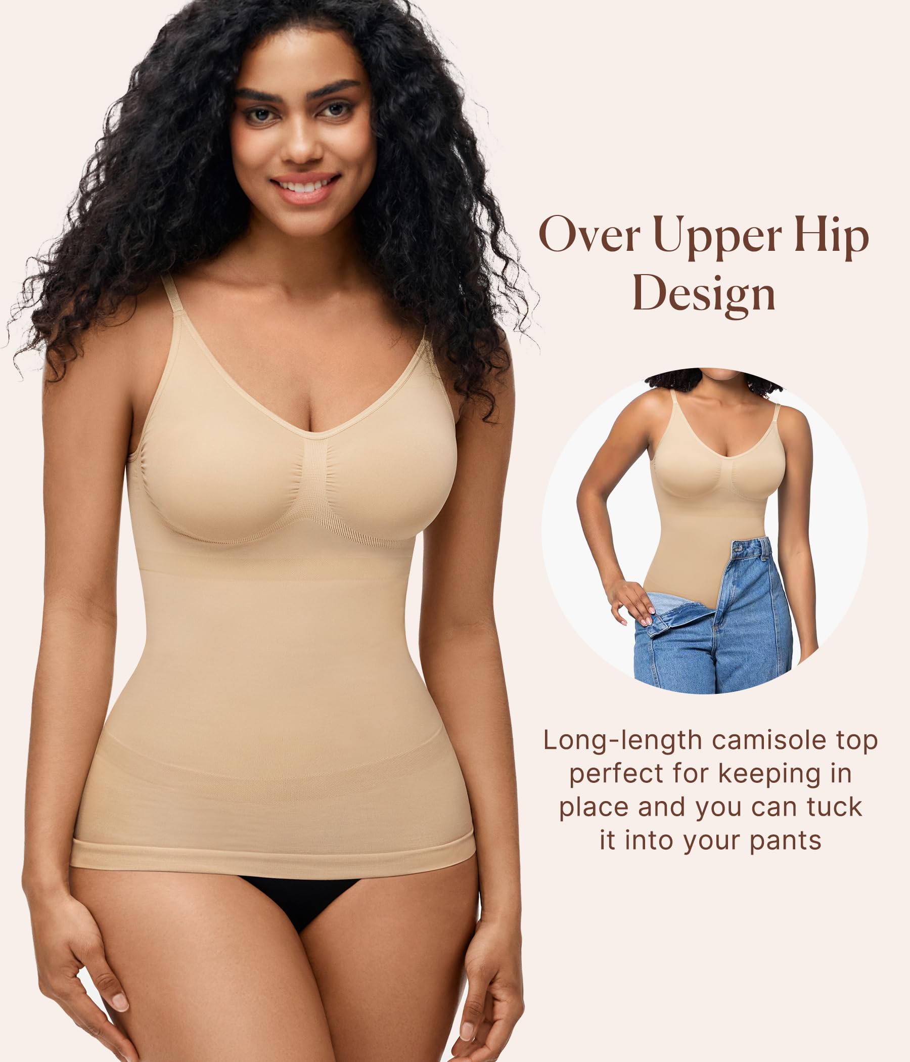 Gotoly Camiseta sin mangas moldeadora para mujer, con control de abdomen, compresiones, camiseta moldeadora con tirantes delgados