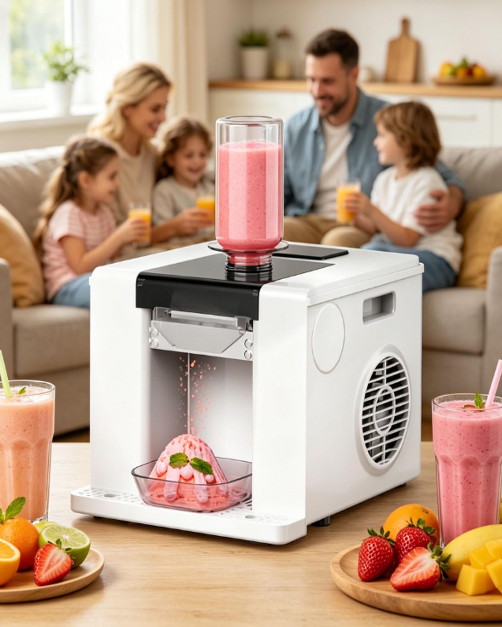 Elektryczna maszyna do robienia stożków śnieżnych 350 W, 750 ml 304 stalowy wałek do lodu do domu komercyjnego (biały)