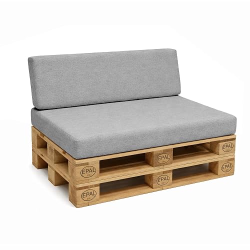 POKAR Set de 2 Coussins pour Palettes Euro: 1x Assise